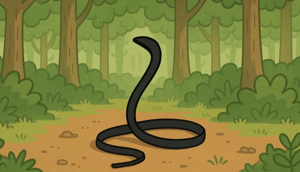 紐のようなヘビのようなイラスト